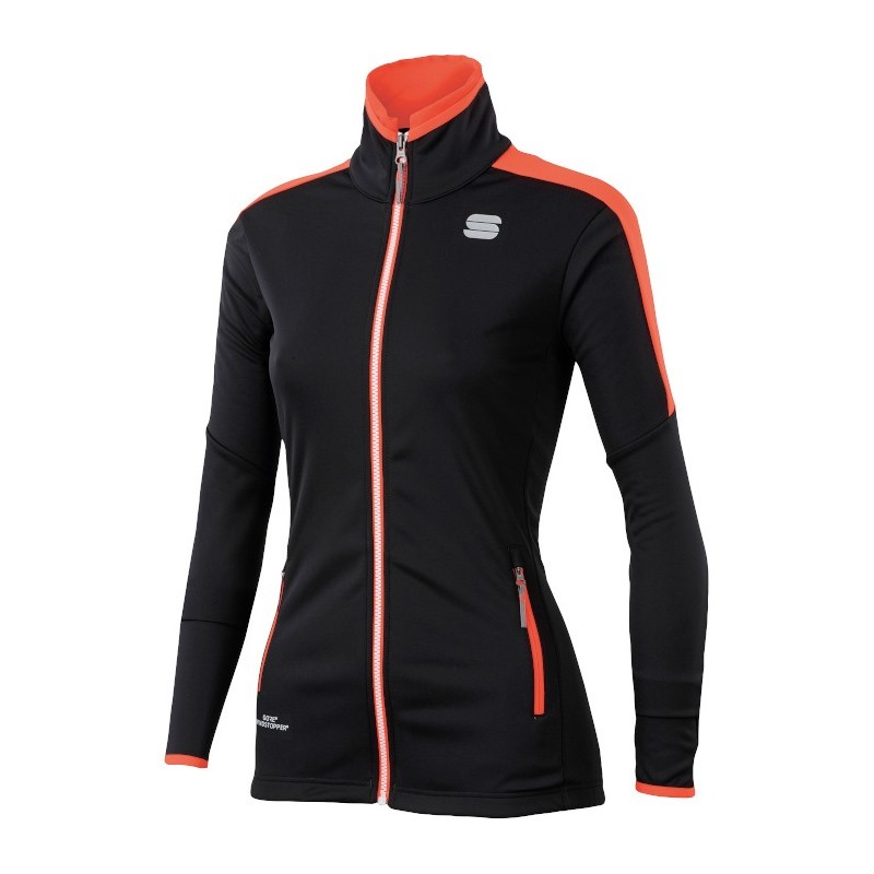 Kvinner jakke Sportful Squadra WS W Jacket svart-coral Kvinner jakke Sportful Squadra WS W Jacket svart-coral